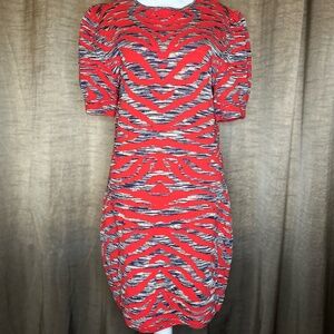 Free People Mini Zebra Print Puff Sleeve Dress